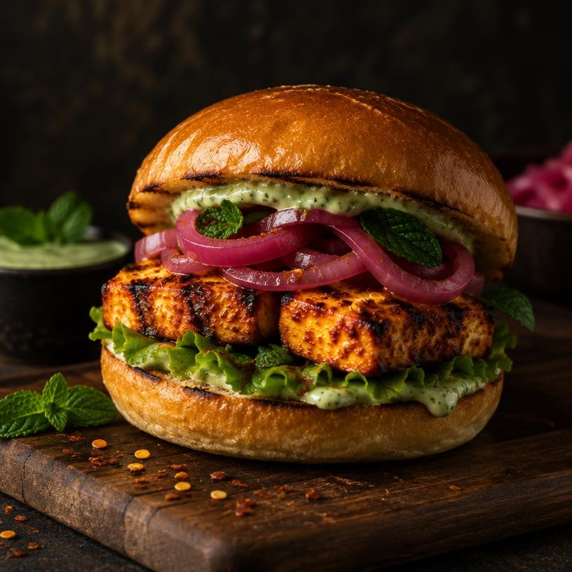 Crunchy Paneer Burger